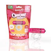 Screaming O 4T OWow Super Powered Vibrating Ring Strawberry Color Body Safe Waterproof BULLETS